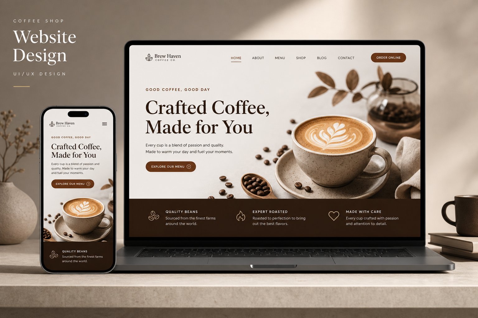Portofolio Website Coffee Shop F&B
